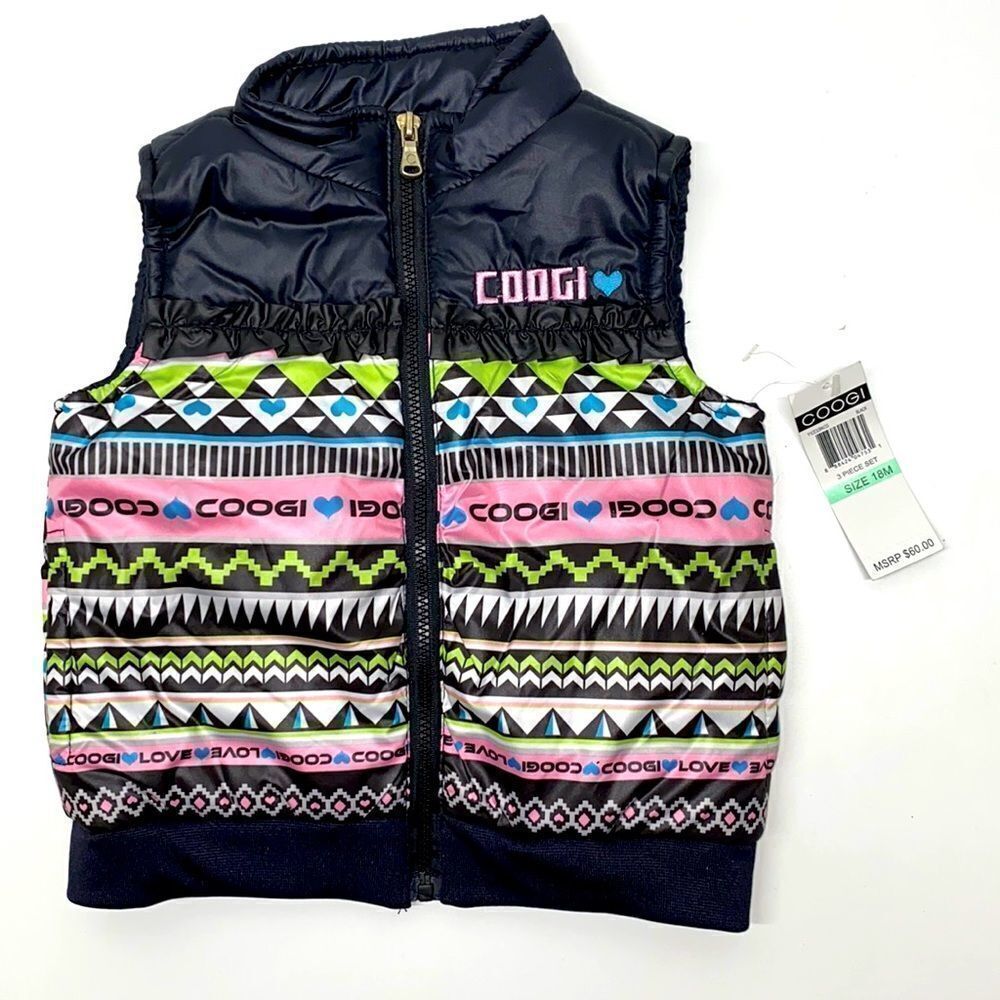 🔥 COOGI VEST jacket coat GIRL KIDS New